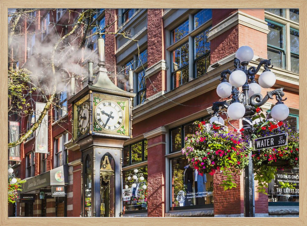 Historic Gastown Steam Clock in Vancouver Poster