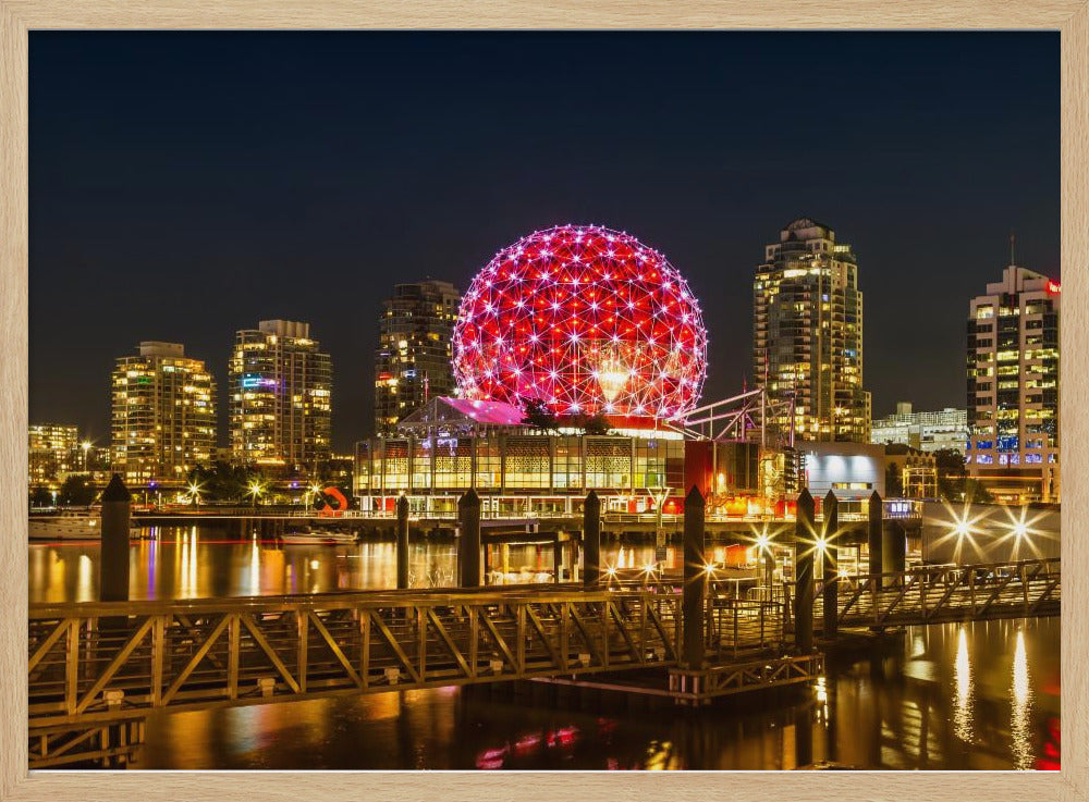 Impressive nightscape from Vancouver Poster