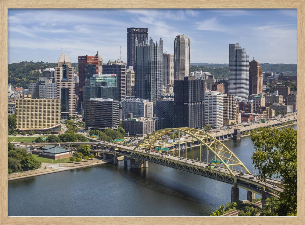 Fort Pitt Bridge with Downtown Pittsburgh Poster