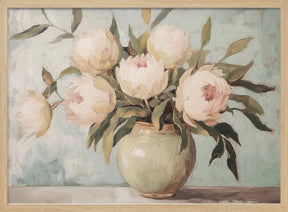 Peonies Flower Still Life Poster