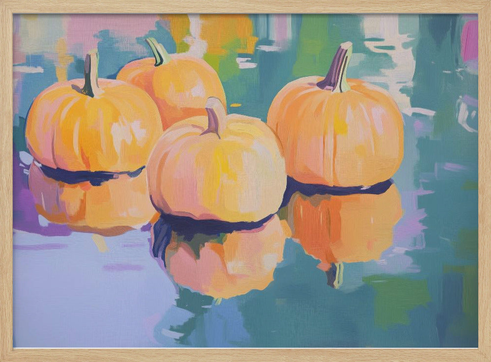 Colorful Pumpkins Poster