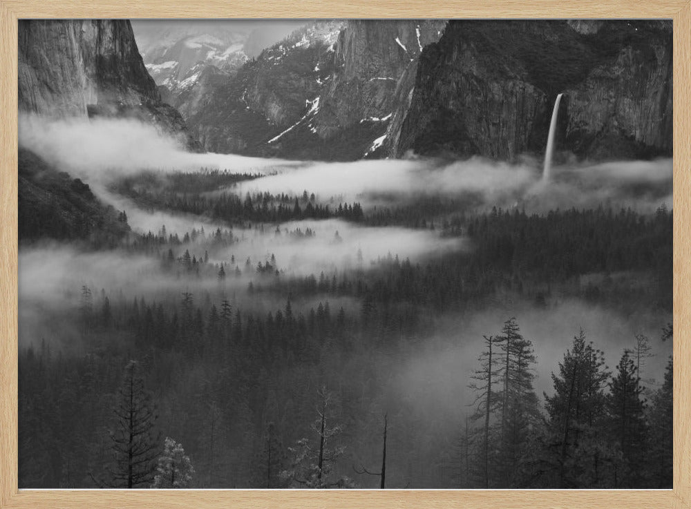 Fog Floating In Yosemite Valley Poster