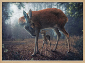 Mother and Fawn Poster