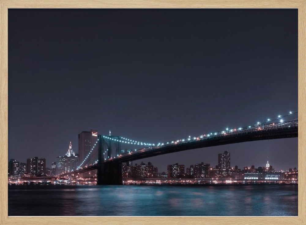 Manhattan Skyline and Brooklyn Bridge Poster