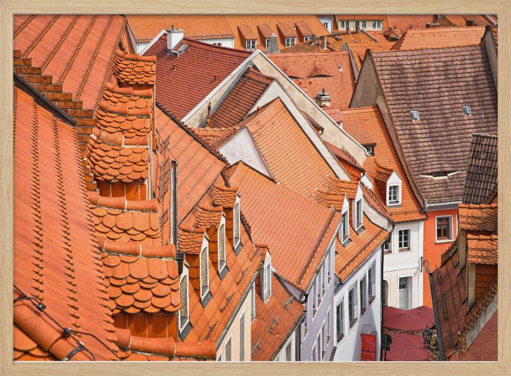 The color of these roofs... Poster