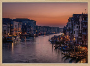 Venice Grand Canal at Sunset Poster