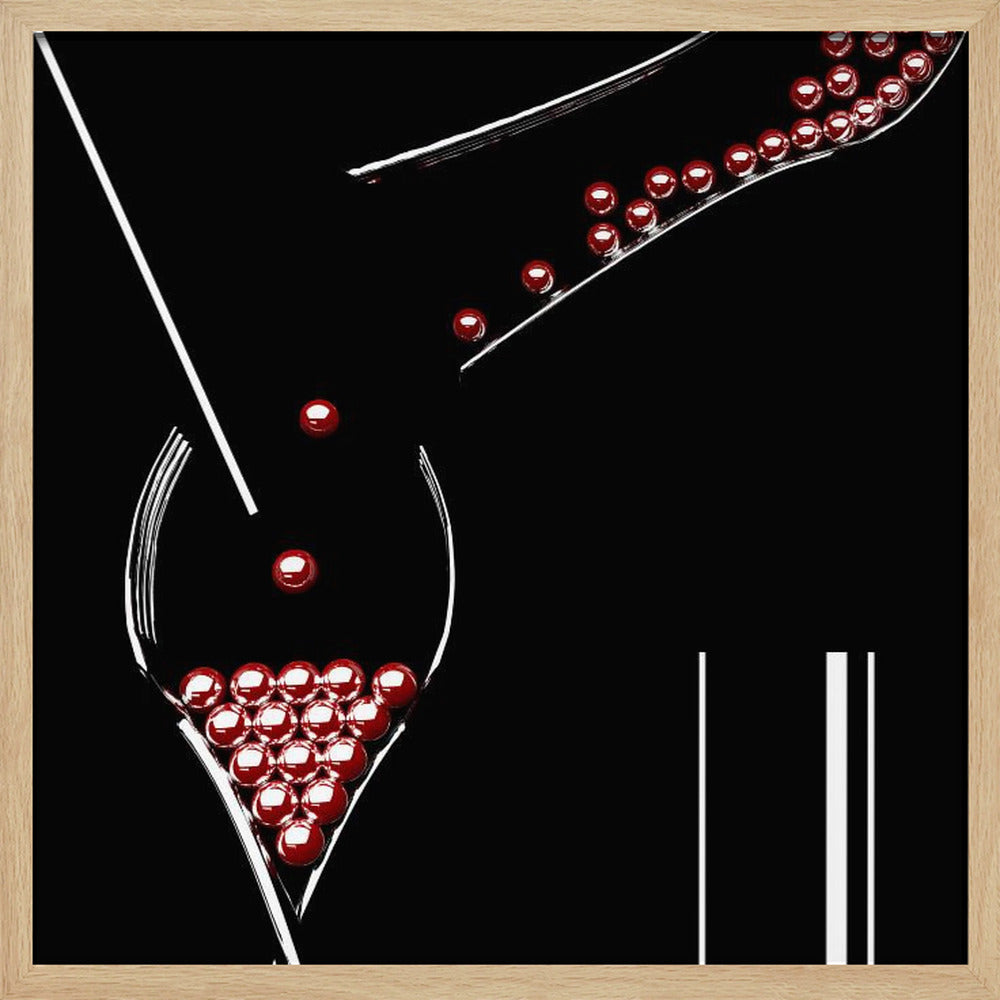 Straw ..Fork..and Marble Poster