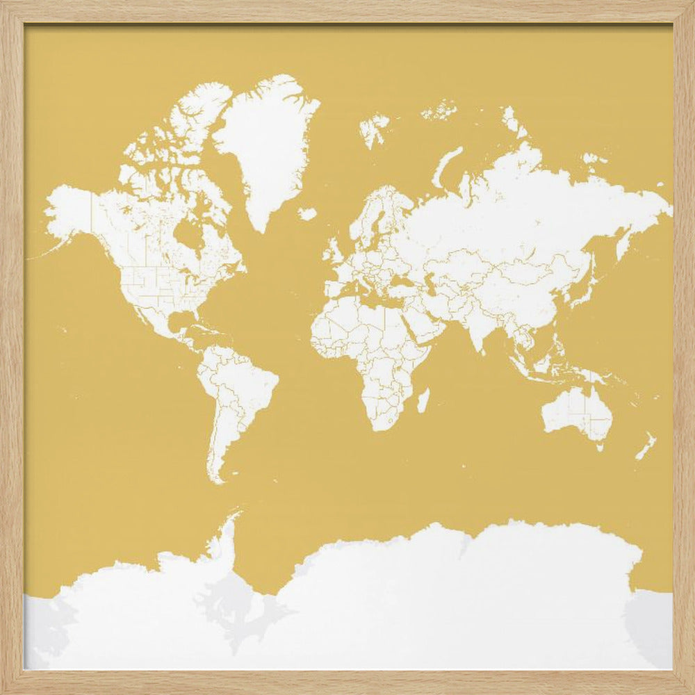 Andrew world map silhouette Poster