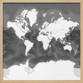 Olson world map Poster