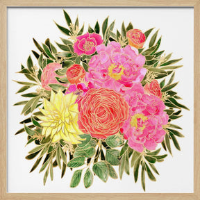 Colorful Nanette floral bouquet Poster