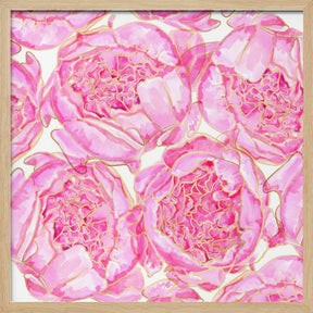 Sally's peonies pattern Poster