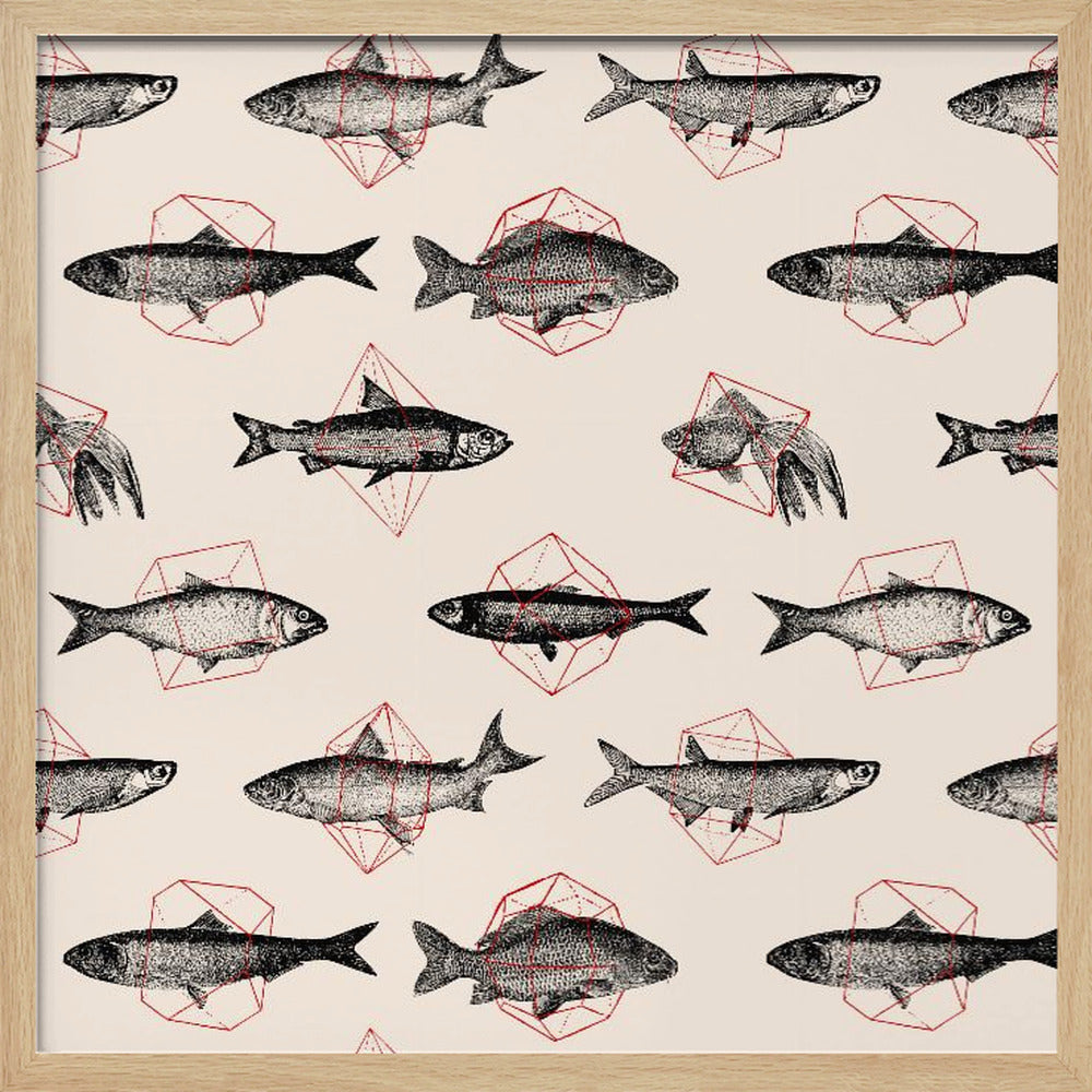 Fish In Geometrics Nº1 Poster