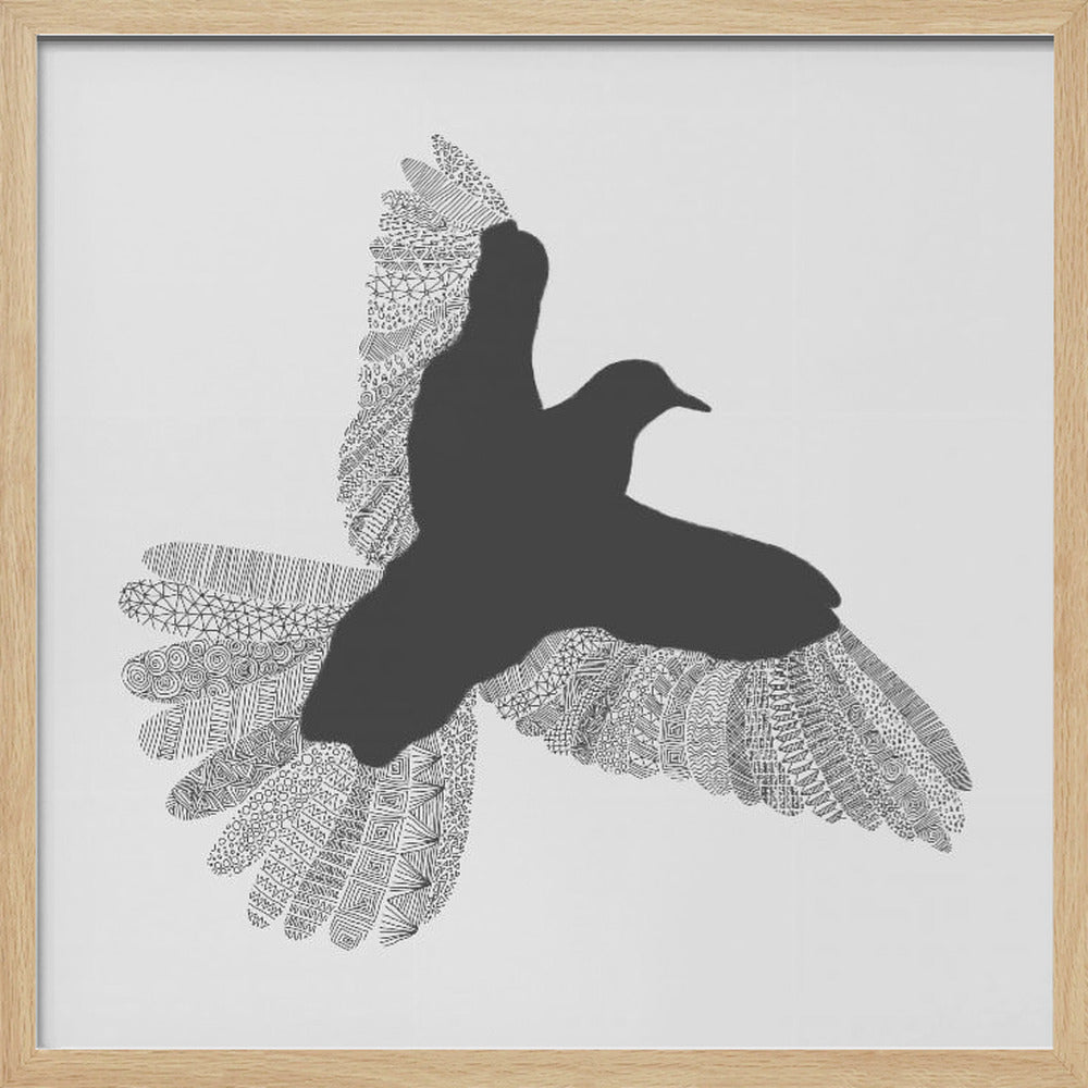 Bird Grey Poster