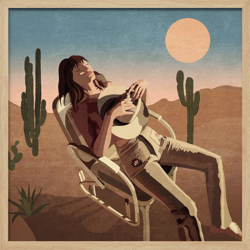 Batıda Dinlenen Kız Poster