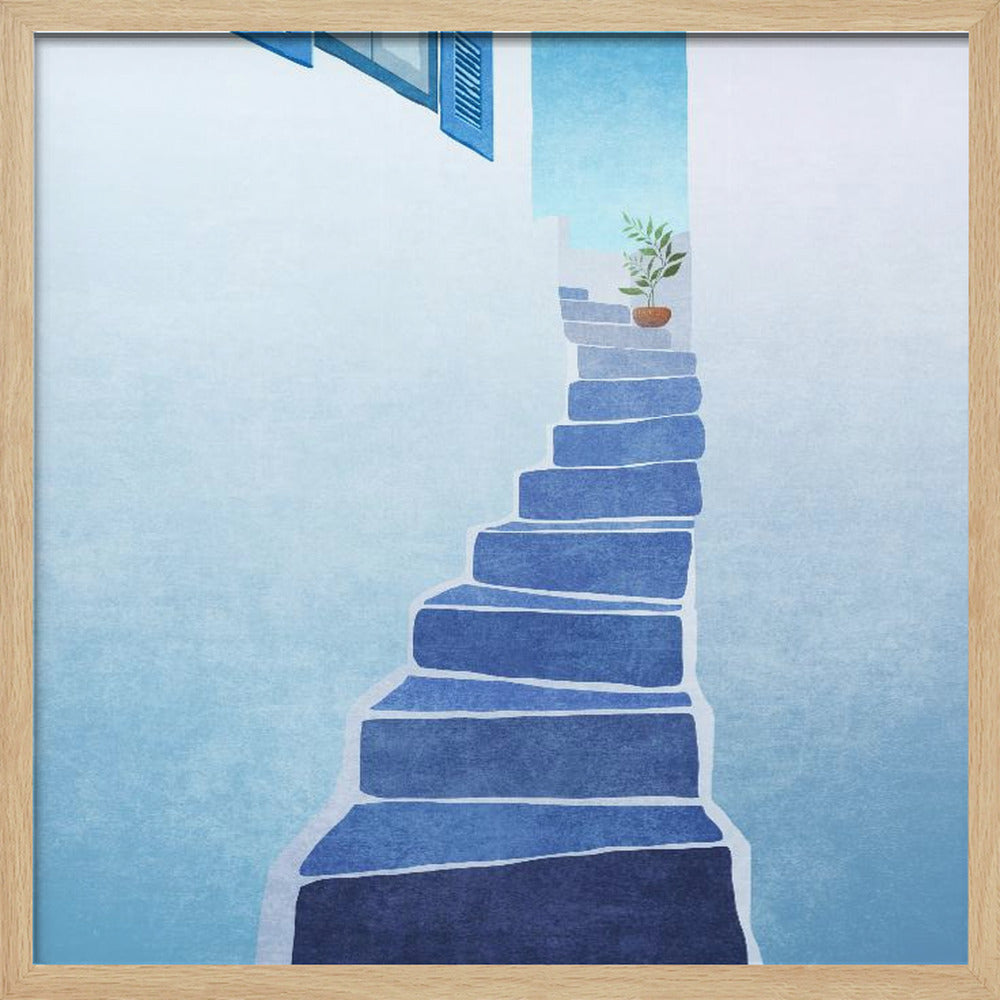 Greece Stairs Poster