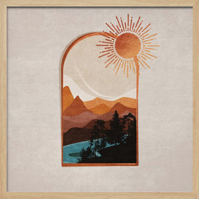 Window Desert Day and Sun Poster