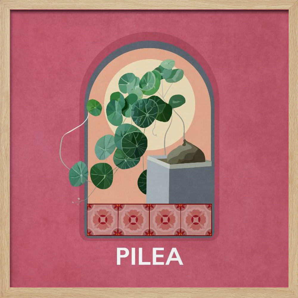 Green Sets Pilea Poster