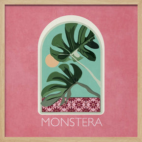 Green Sets Monstera Poster