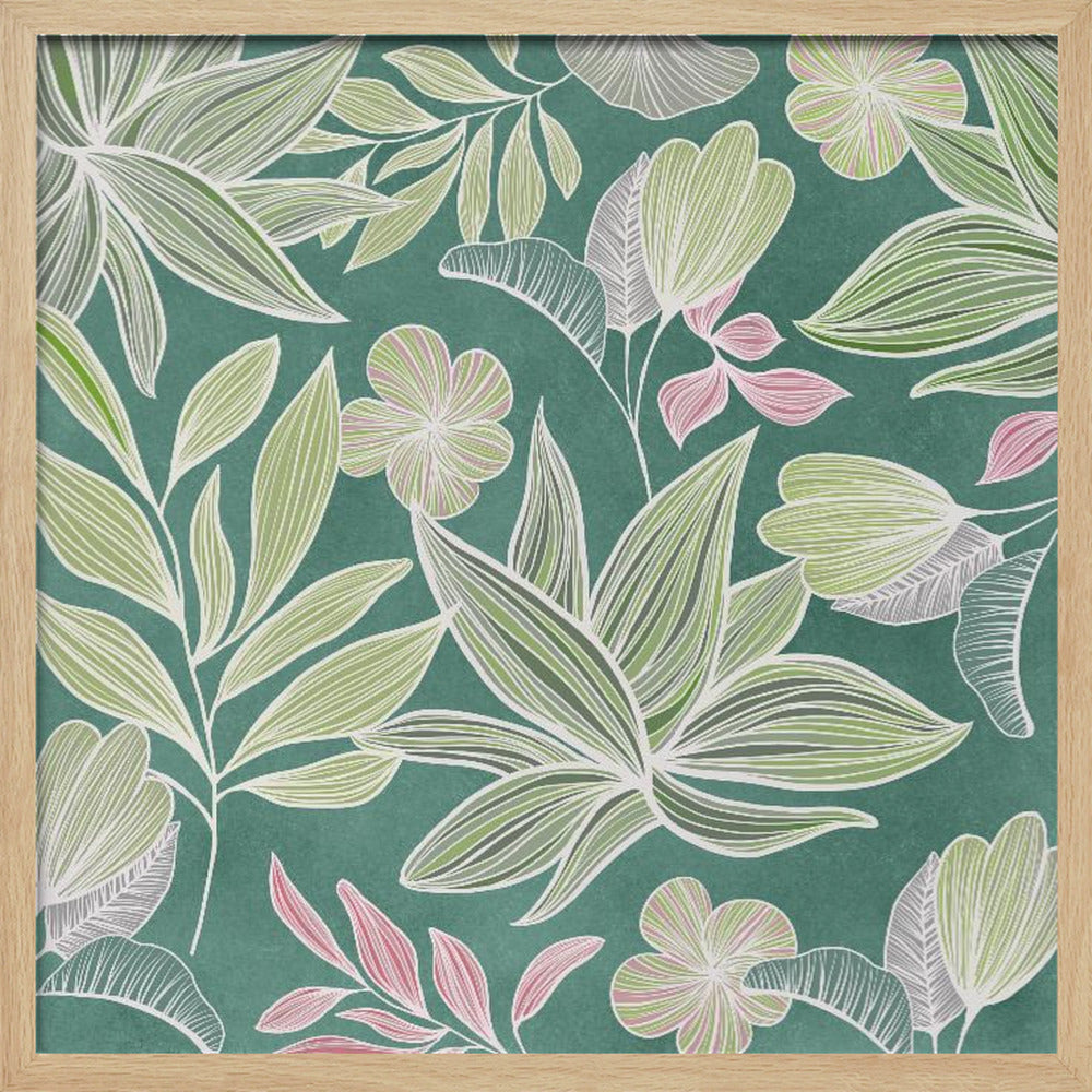 Vintage Hawaiian Tropical Pattern Poster