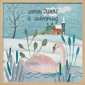 Seven swans a swimming Poster