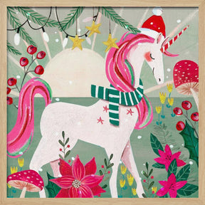 Christmas Unicorn Poster