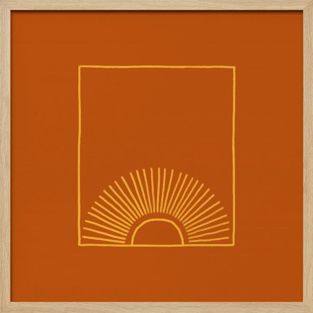 Caramel Minimal Sun Poster