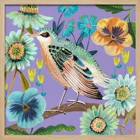 Bird and Flowers Poster