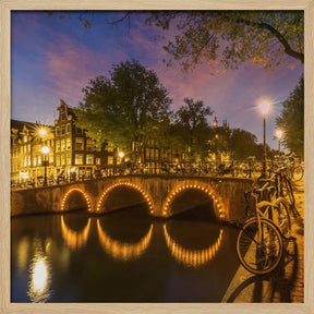 AMSTERDAM Idyllic nightscape from Keizersgracht Poster