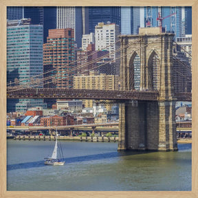 NEW YORK CITY Brooklyn Bridge &amp; Manhattan Skyline Poster