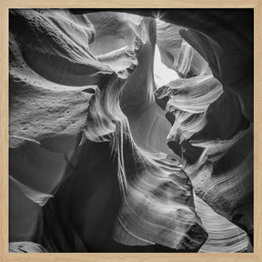 MONOCHROME ANTELOPE CANYON Rock Formation Poster