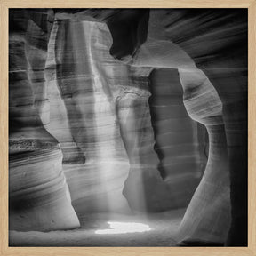 MONOCHROME ANTELOPE CANYON Gorgeous Lightbeam Poster