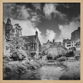 EDINBURGH Dean Village - Monochrome Poster