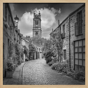 EDINBURGH Circus Lane - Monochrome Poster