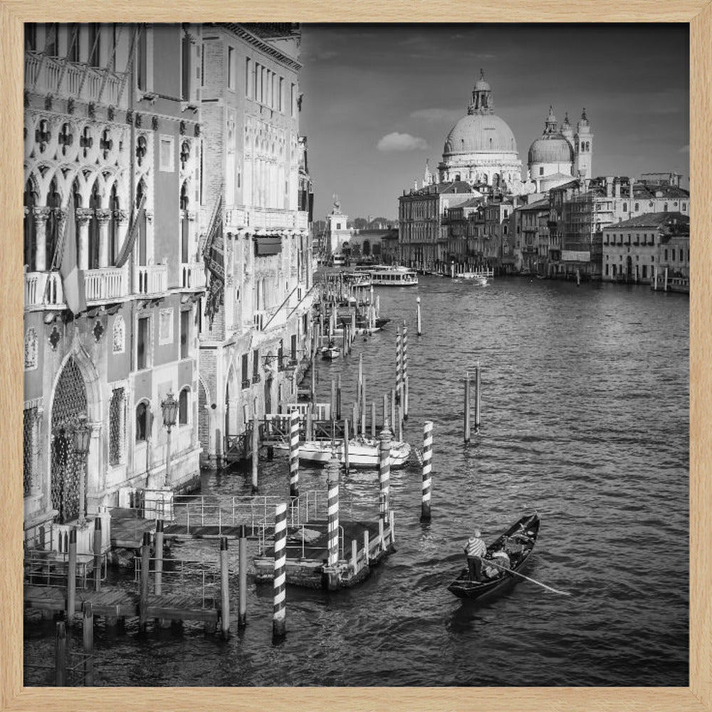 VENICE Canal Grande &amp; Santa Maria della Salute - monochrome Poster