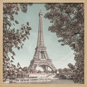 PARIS Eiffel Tower &amp; River Seine | urban vintage style Poster