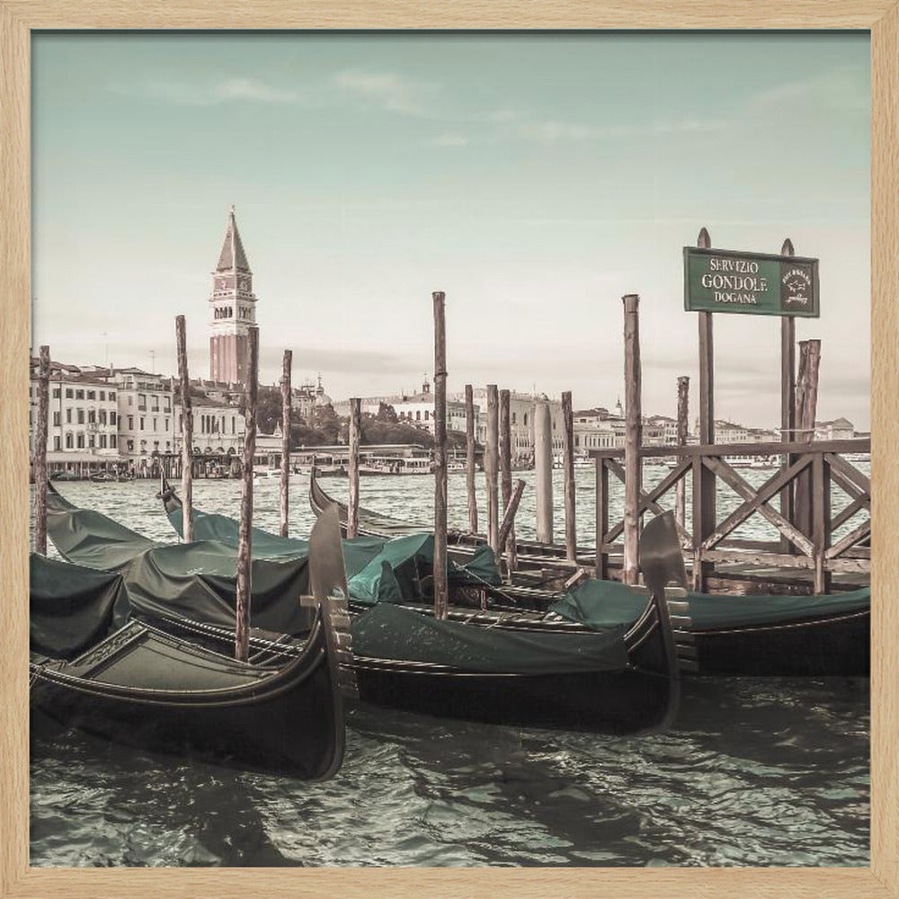 VENICE Grand Canal and Gondolas | urban vintage style Poster