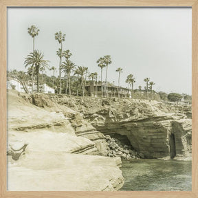 SAN DIEGO Vintage Sunset Cliffs Poster