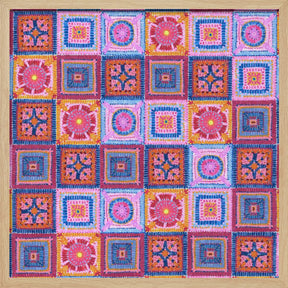 Granny squares blanket Poster