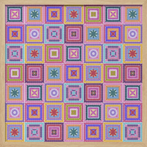 Colorful digital grandma squares I Poster