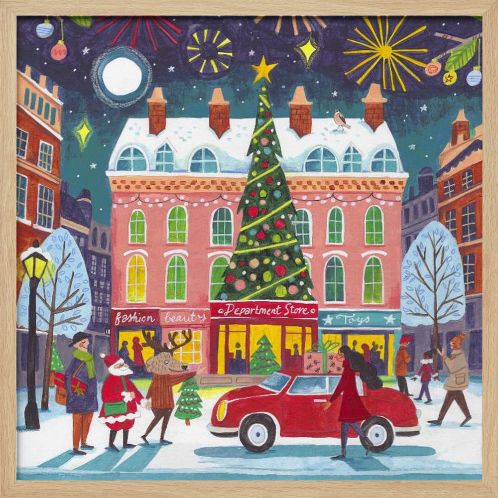 Christmas Shopping in the City Poster