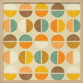 Rainbow Dots - Mid Century Neutral Poster