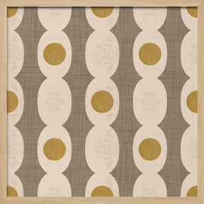 Retro Mod Geo Chain - Taupe - Mid Century Modern Poster