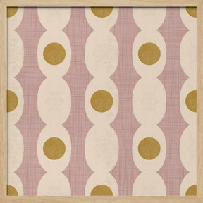 Retro Mod Geo Chain - Mauve - Mid Century Modern Poster