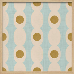 Retro Mod Geo Chain - Baby Blue - Mid Century Modern Poster