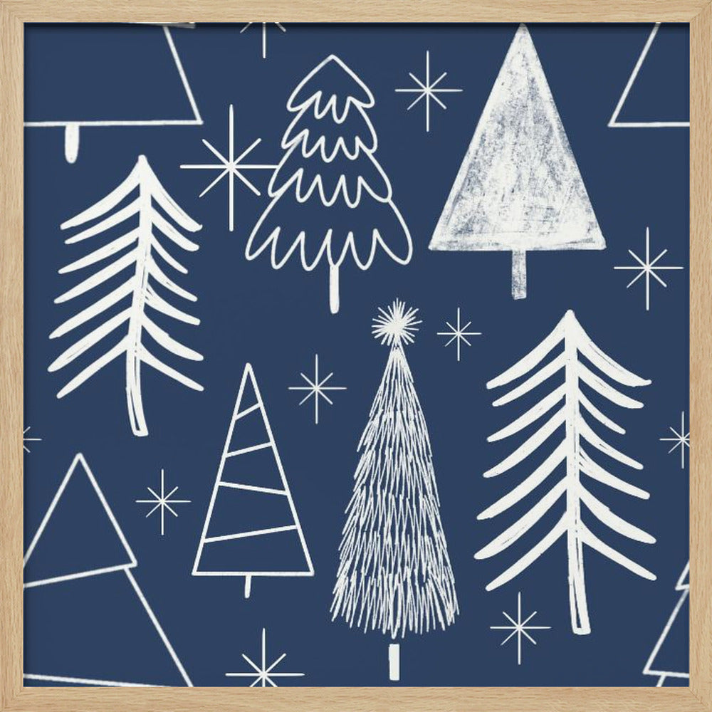 Christmas Tree Evergreen - Tree - Pine Tree Blue Poster