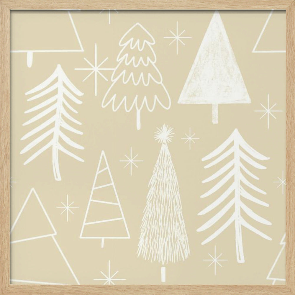 Christmas Tree Evergreen - Tree - Pine Tree Beige Poster