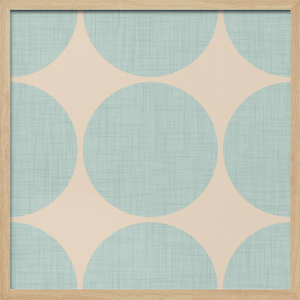 Modern Baby Blue Retro Spheres-Mid Century Modern Poster