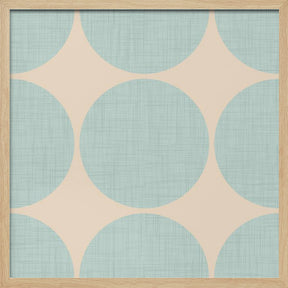 Modern Baby Blue Retro Spheres-Mid Century Modern Poster