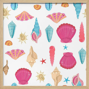 Seashell Pattern Poster