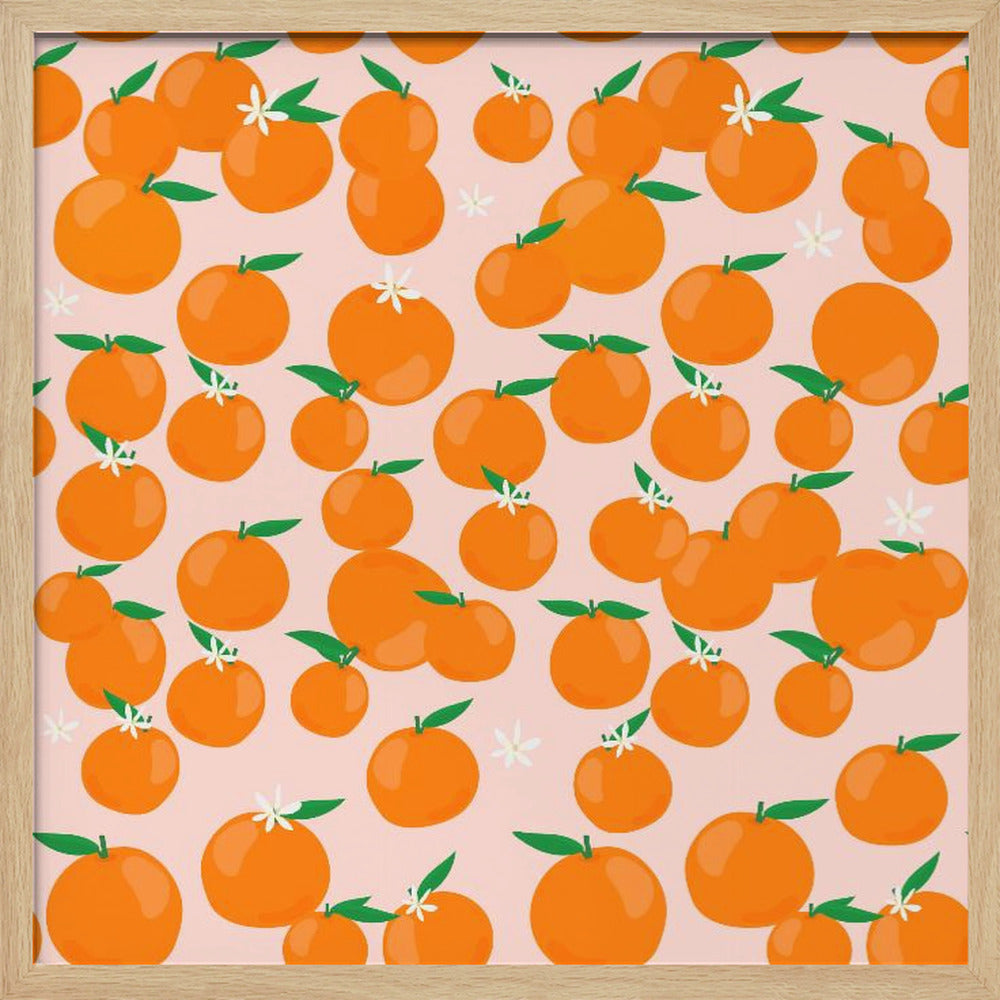 Oranges Pattern Poster